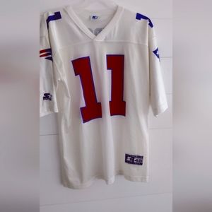 Vintage NFL New England Patriots Drew Bledsoe Starter Jersey Large